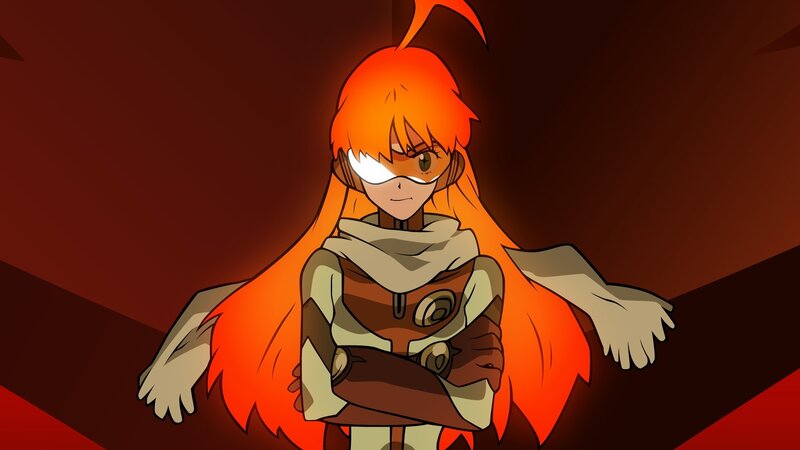 anime character with orange hair
