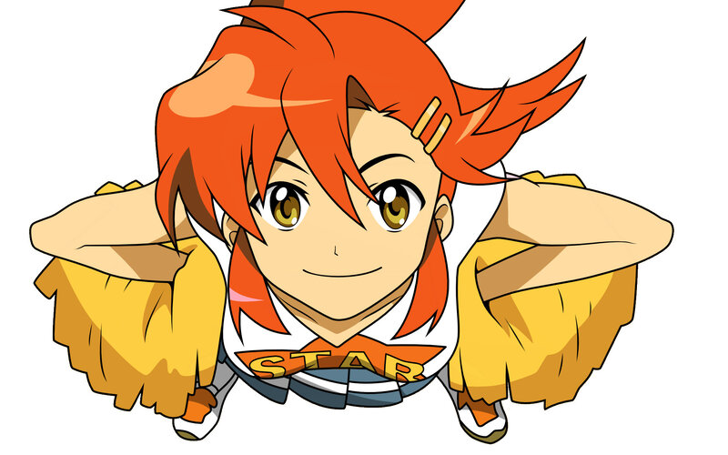 anime character with orange hair