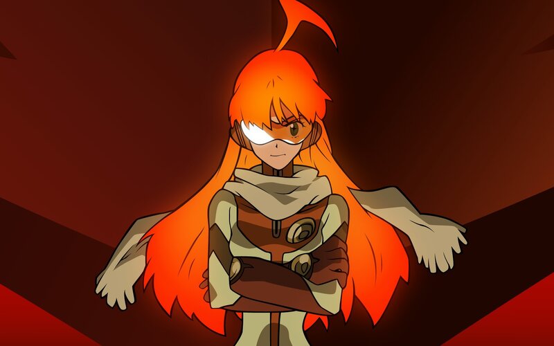 anime character with orange hair