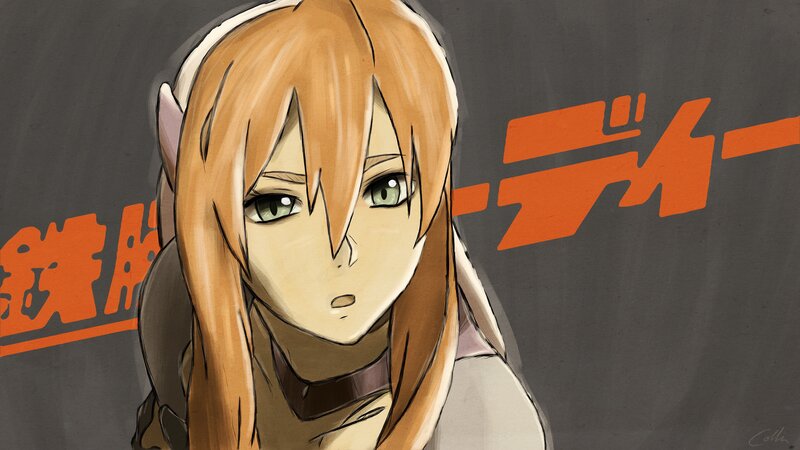 anime character with orange hair