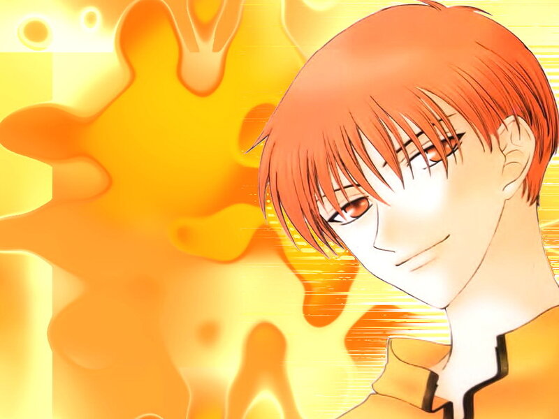 anime character with orange hair