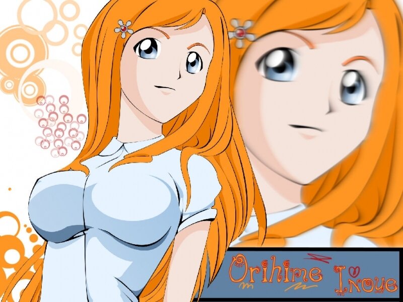 Anime character with orange hair