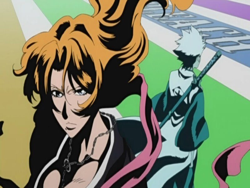 Anime Character with Orange Hair — Black, Dramatic