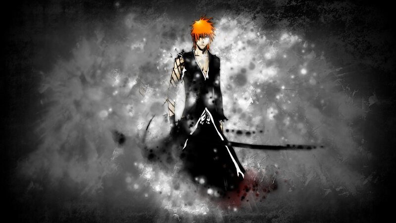 Anime Character with Orange Hair — Black