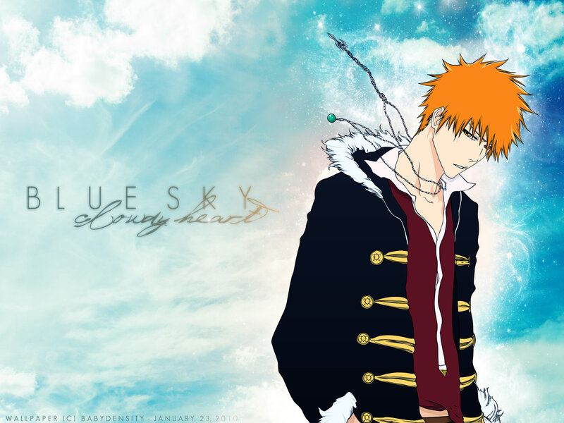 Anime Character with Orange Hair — Blue