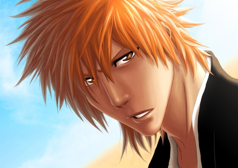 Anime Character with Orange Hair — Dramatic, Afternoon