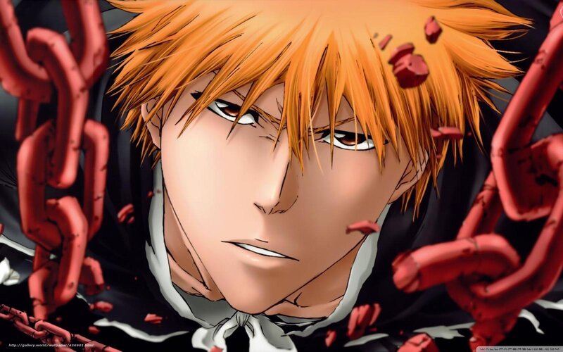 Anime Character with Orange Hair — Intense, Dramatic, Chains