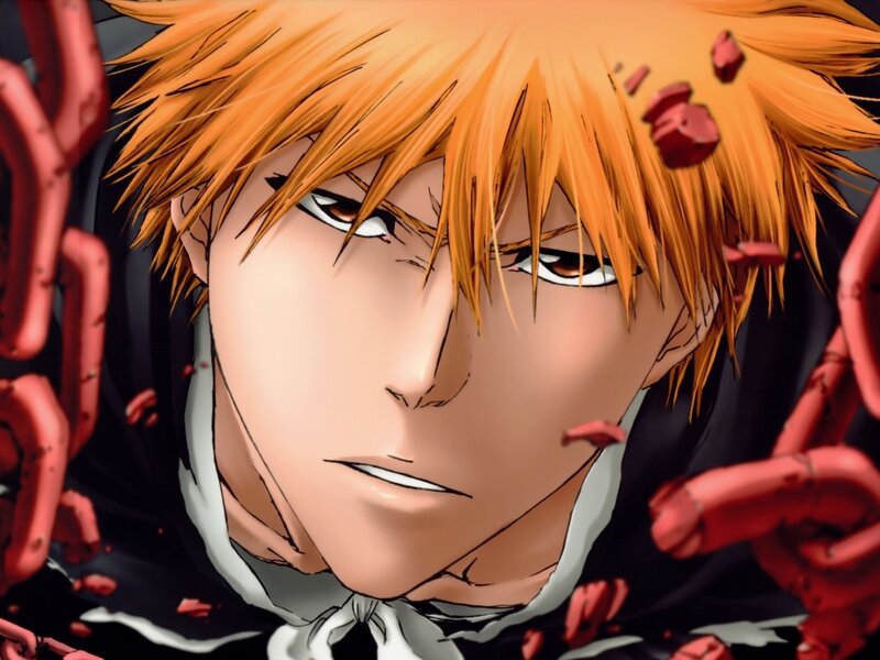 Anime Character with Orange Hair — Intense, Dramatic