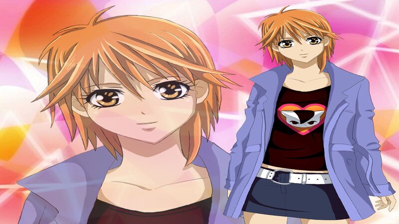 Anime Character with Orange Hair — Pink