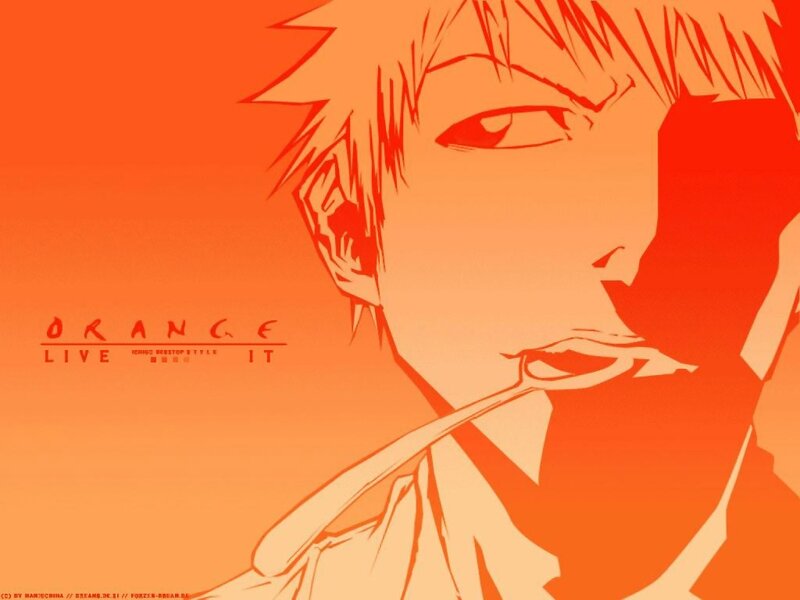 anime character with orange theme