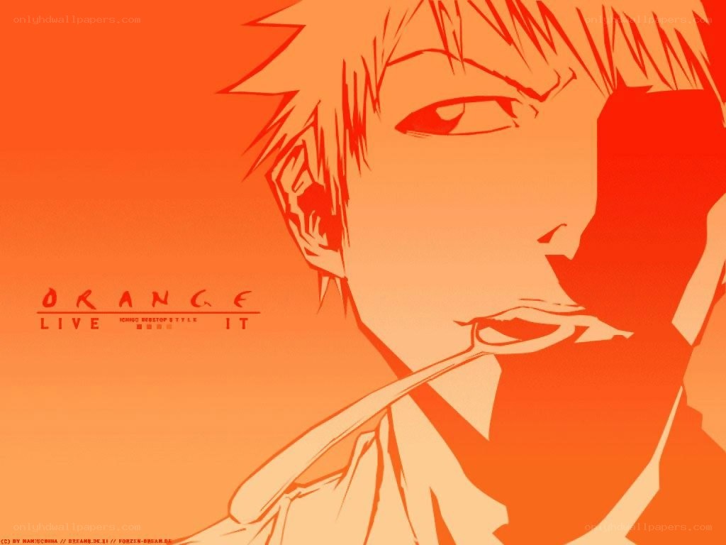 anime character with orange theme