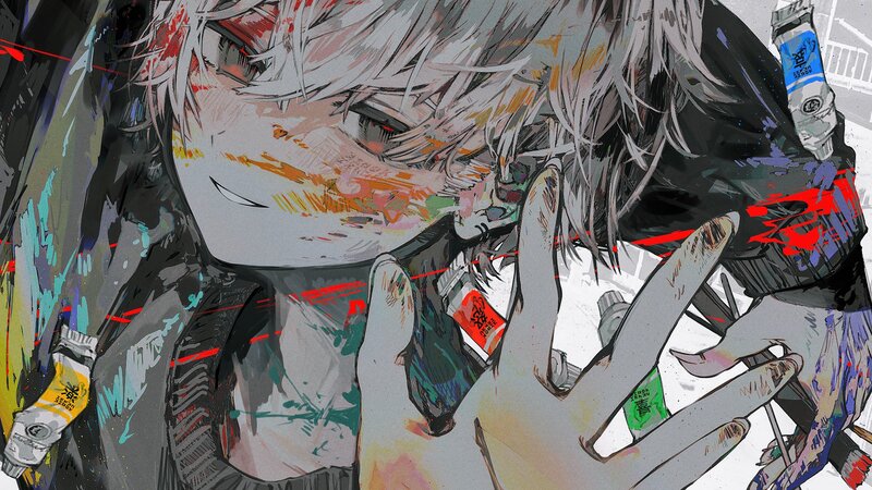 Anime Character with Paint