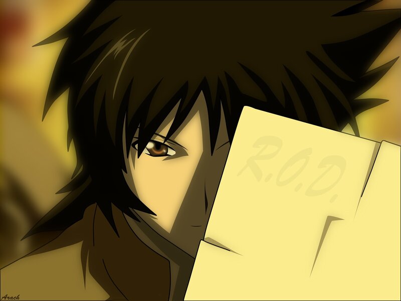 anime character with paper