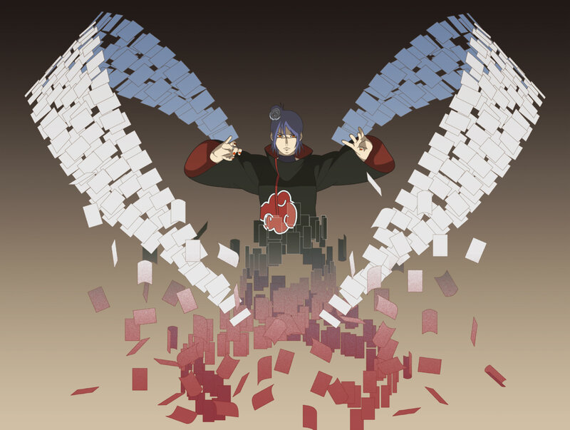 Anime Character with Paper Wings