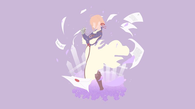Anime Character with Papers