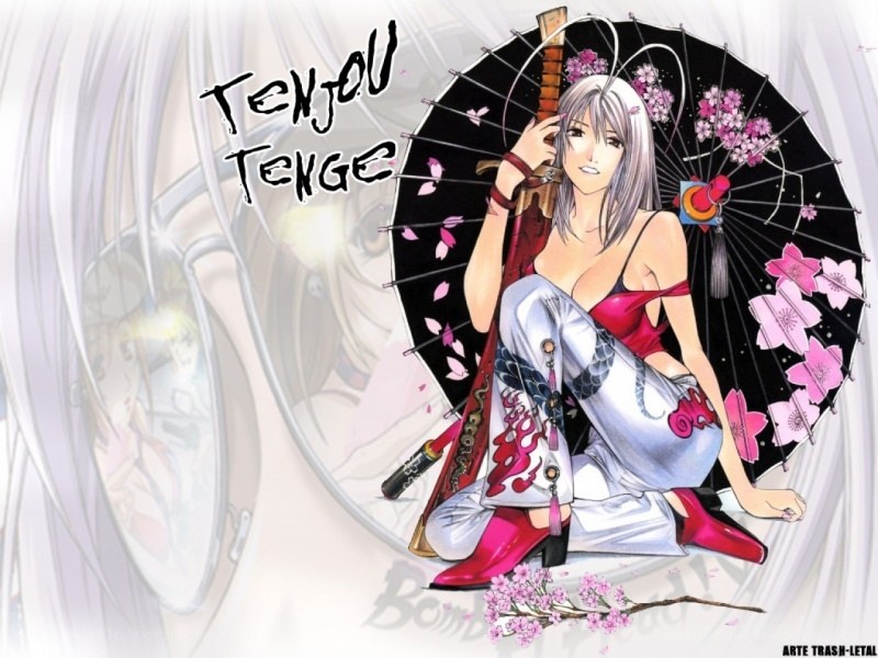 Anime character with parasol