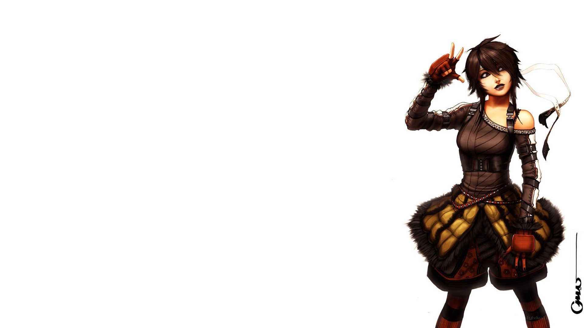 anime character with peace sign