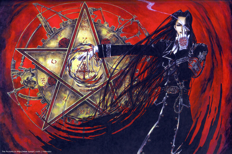 Anime character with pentagram