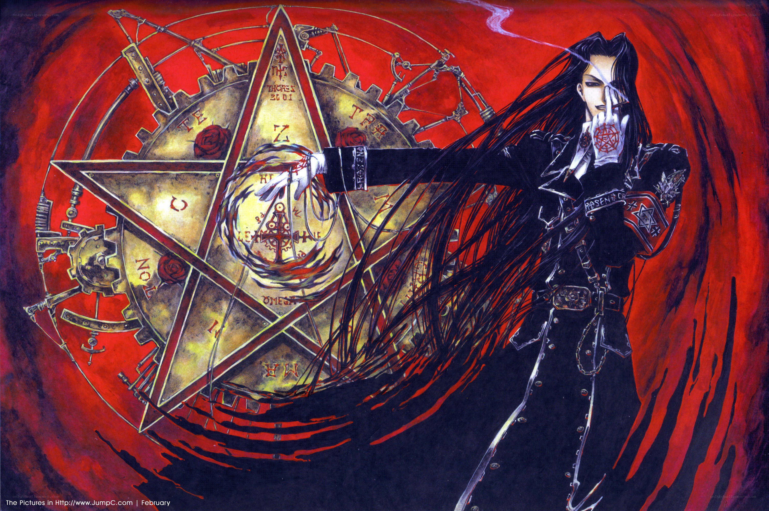 Anime character with pentagram