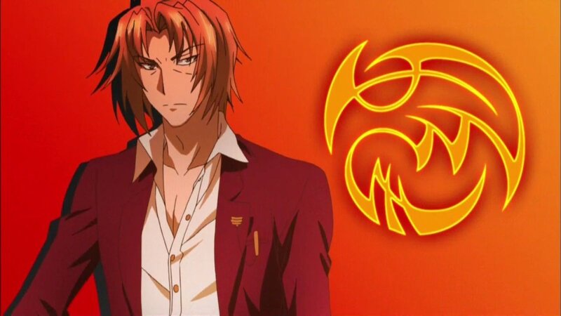 anime character with phoenix symbol