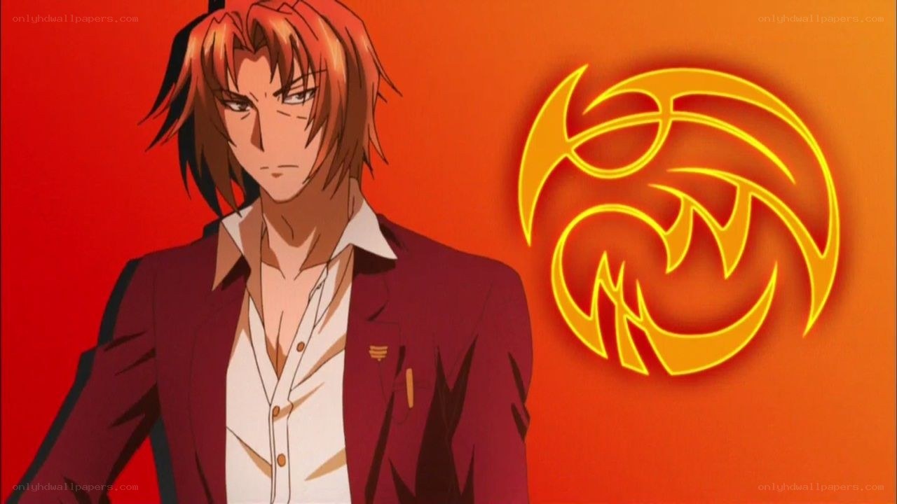 anime character with phoenix symbol