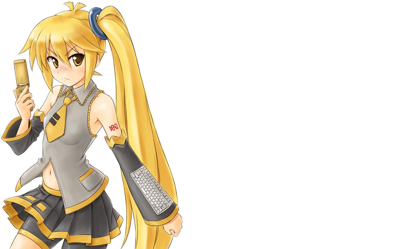 anime character with phone