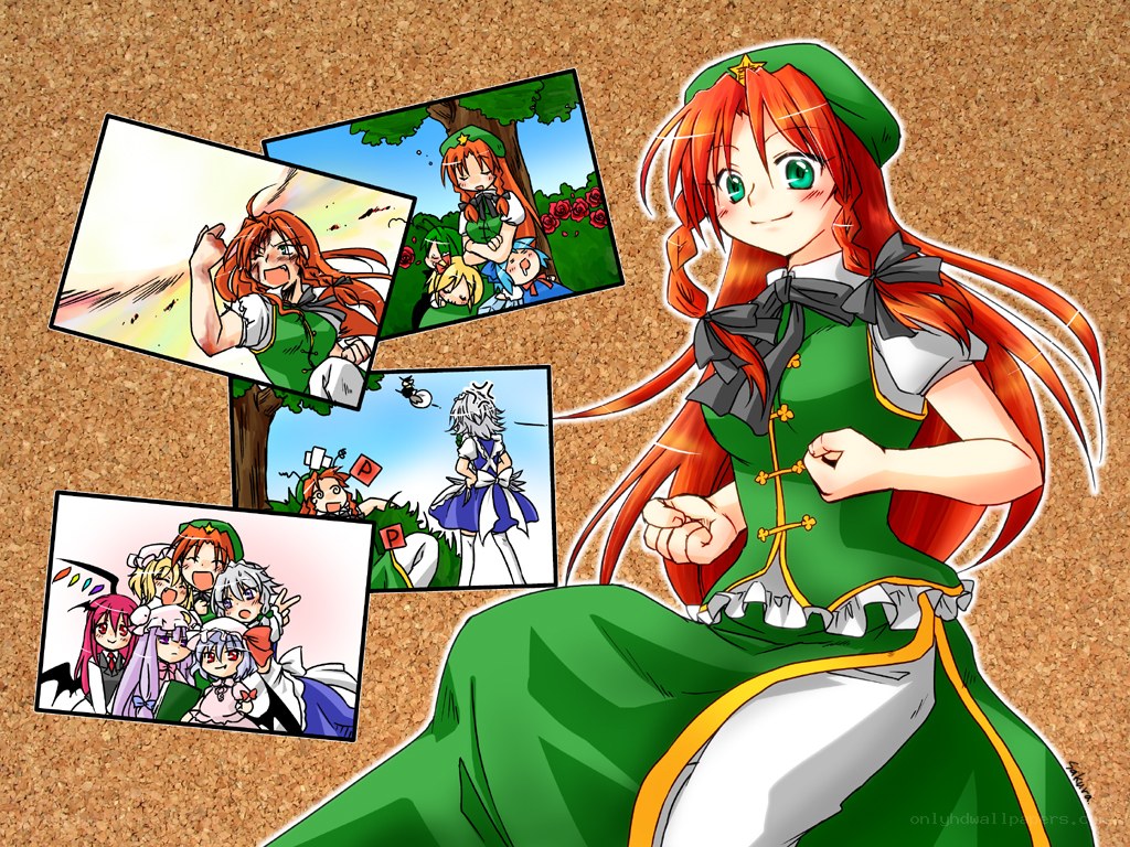 Anime character with photo collage