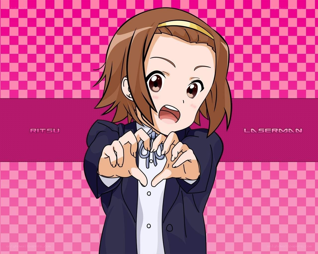 anime character with pink background