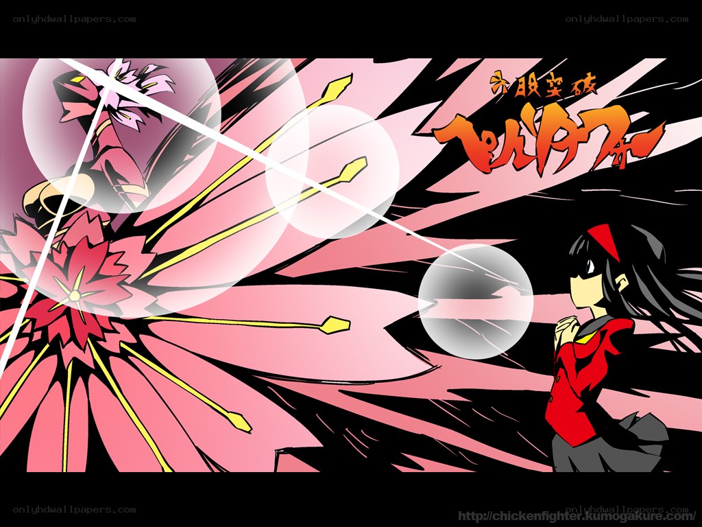 Anime character with pink energy attack