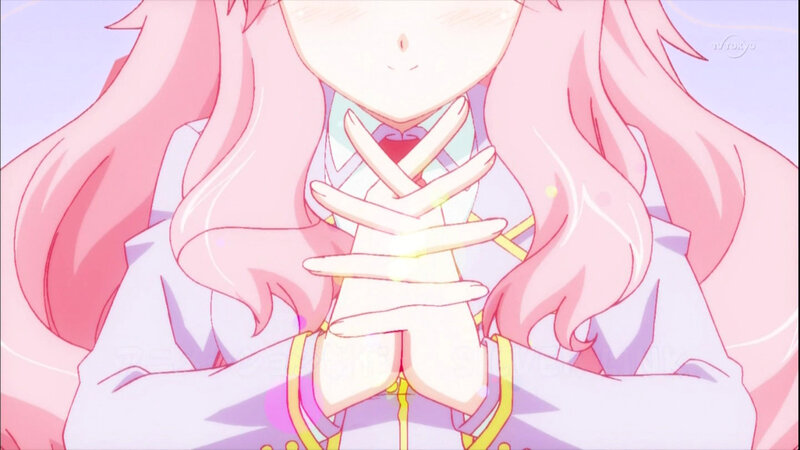 anime character with pink hair