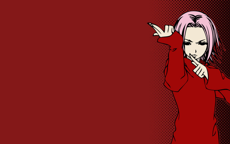 anime character with pink hair