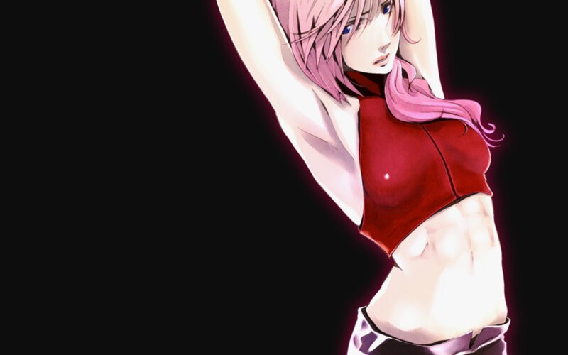 anime character with pink hair