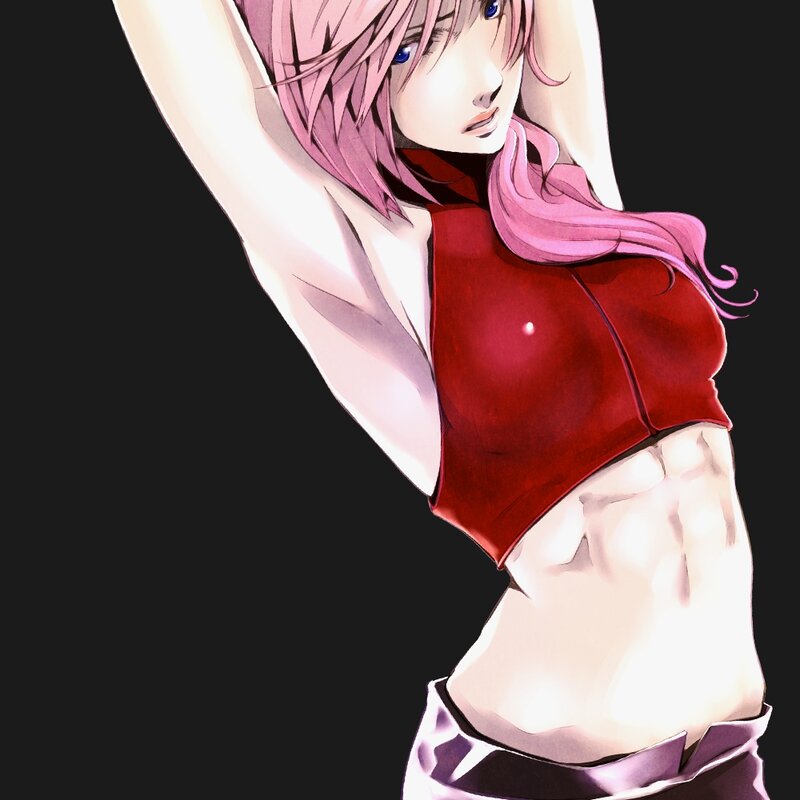 anime character with pink hair