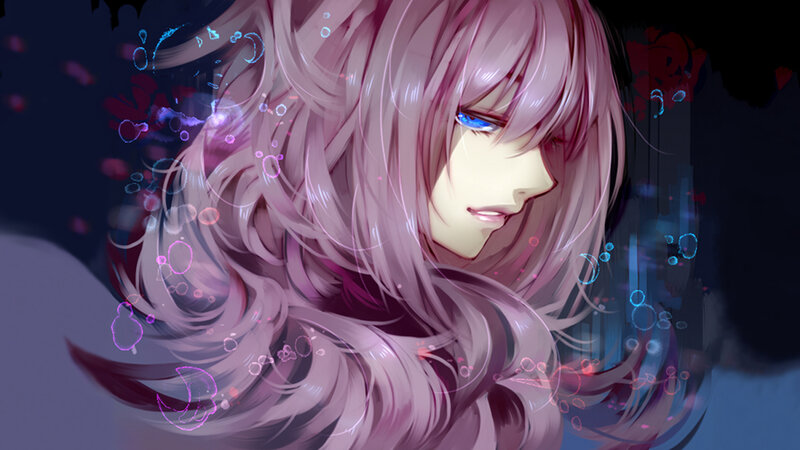 anime character with pink hair