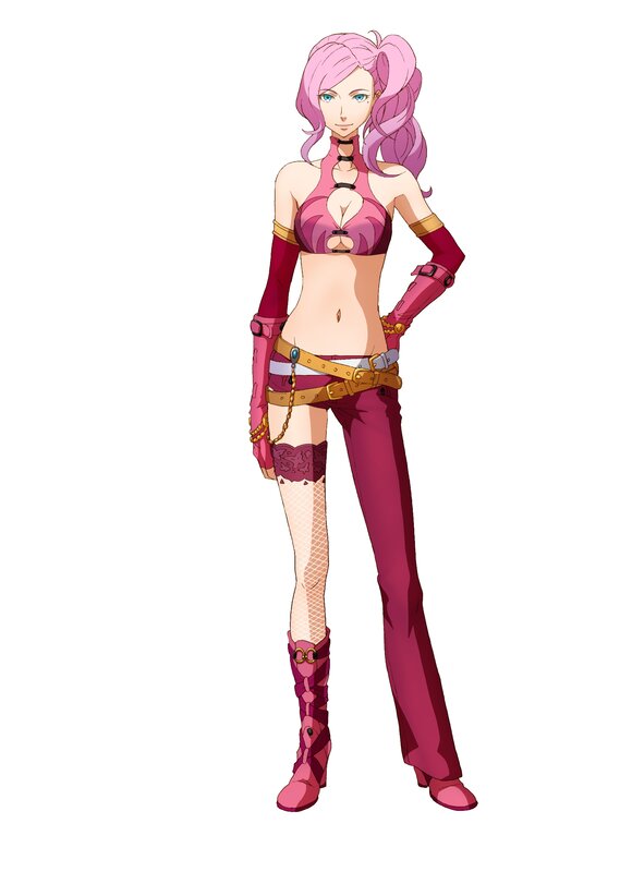 anime character with pink hair