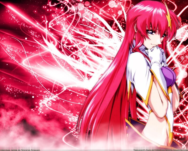 anime character with pink hair