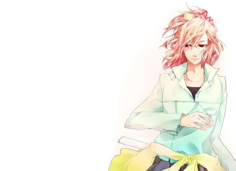 anime character with pink hair