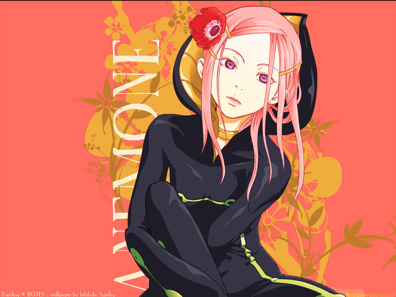 anime character with pink hair