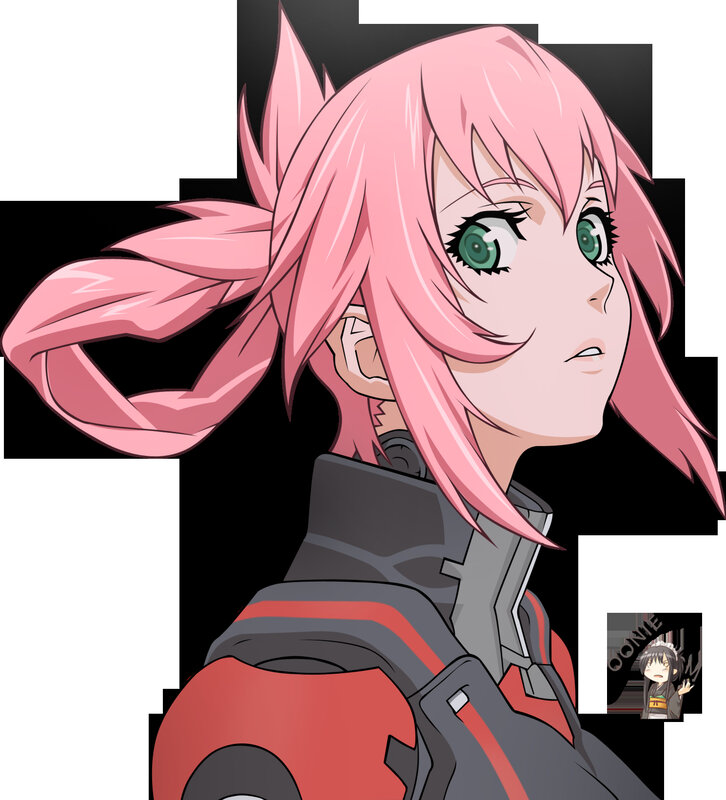 anime character with pink hair