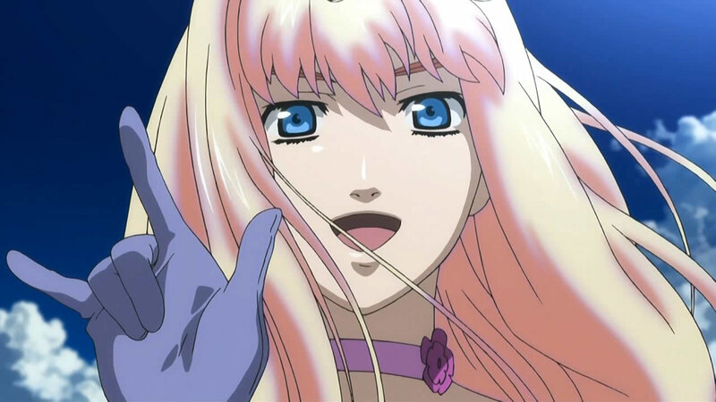 anime character with pink hair