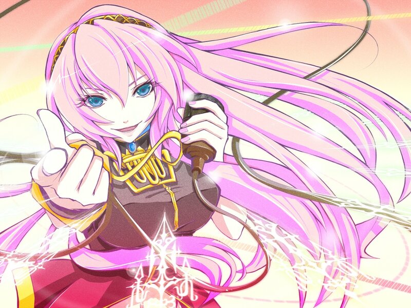anime character with pink hair