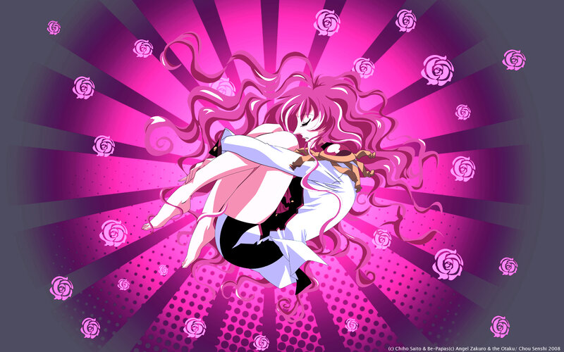 Anime character with pink hair
