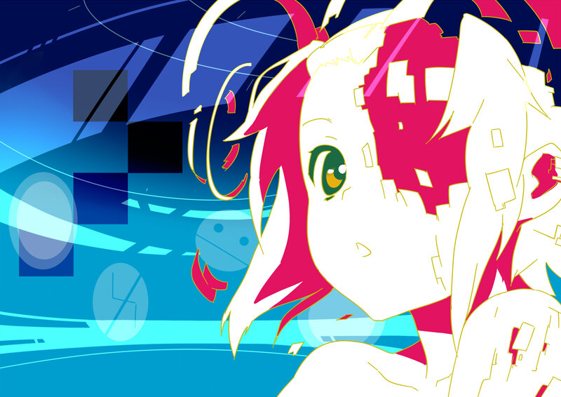 anime character with pink hair