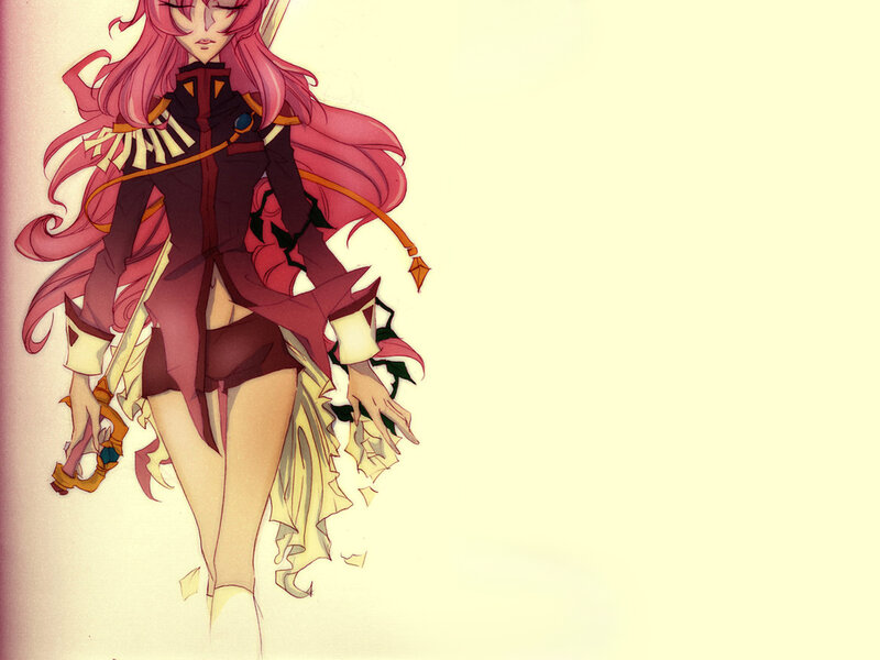 anime character with pink hair