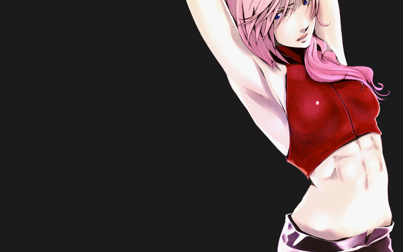 anime character with pink hair