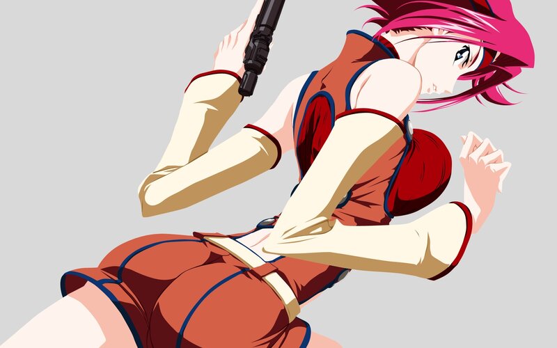 anime character with pink hair