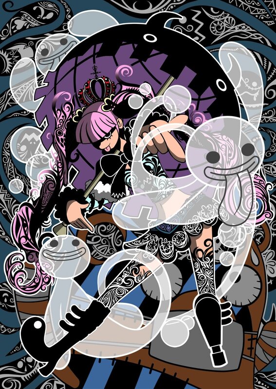 anime character with pink hair