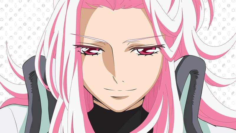 anime character with pink hair