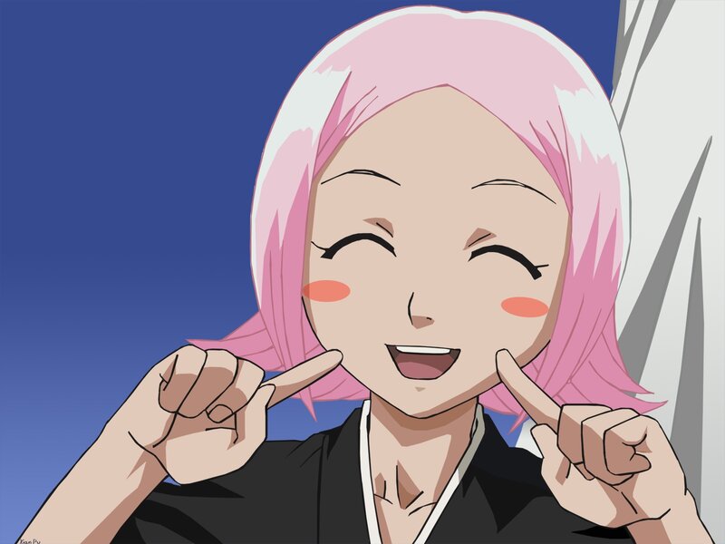 anime character with pink hair