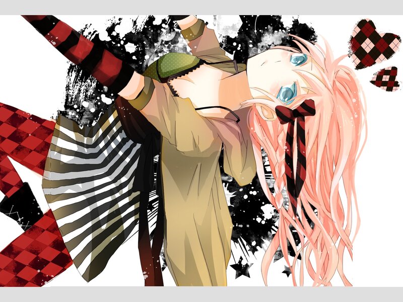 anime character with pink hair